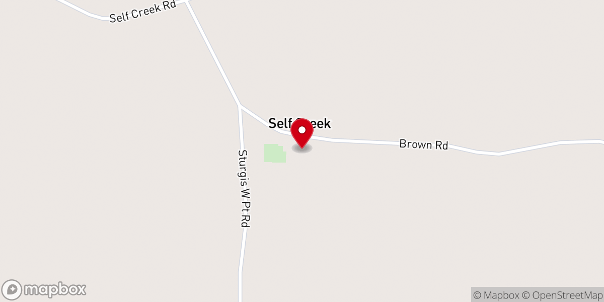 Map showing location of Self-Creek Southern Baptist