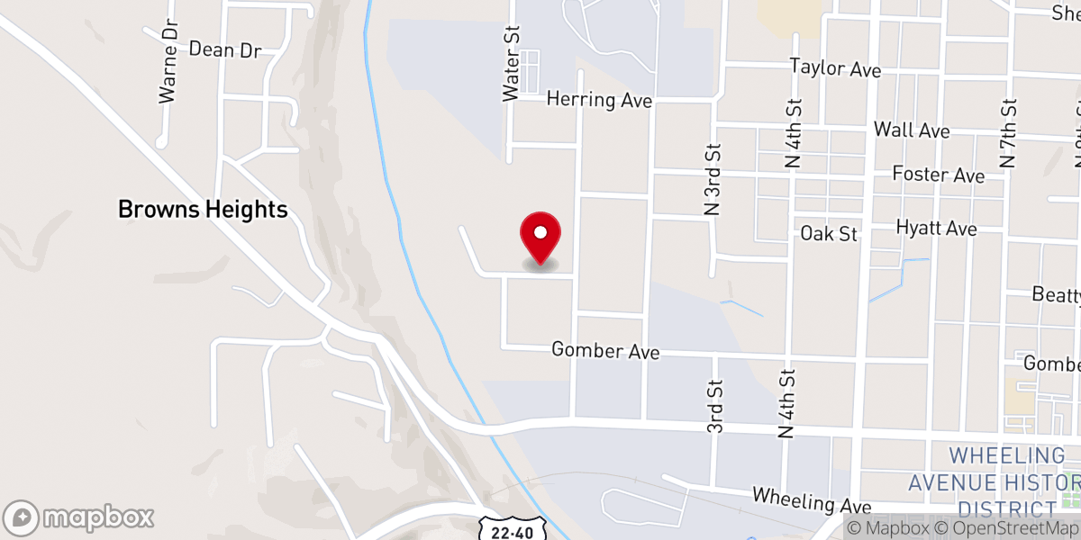 Map showing location of Bethel Apostolic Church