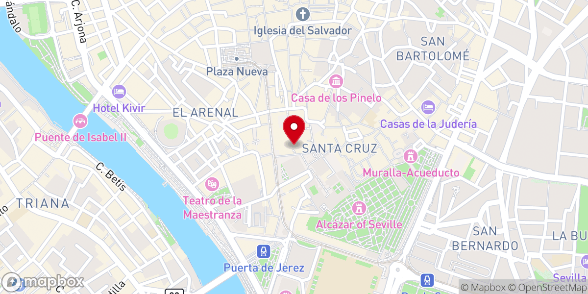Map showing location of Puerta de San Cristóbal