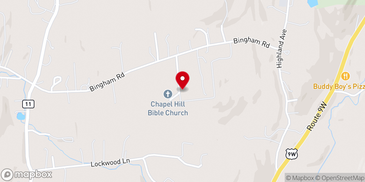 Map showing location of Chapel Hill Bible Church