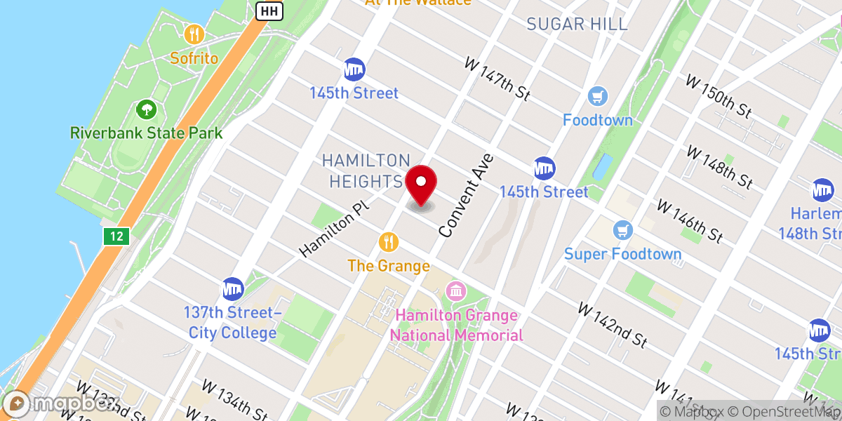 Map showing location of Church of Our Lady of Lourdes