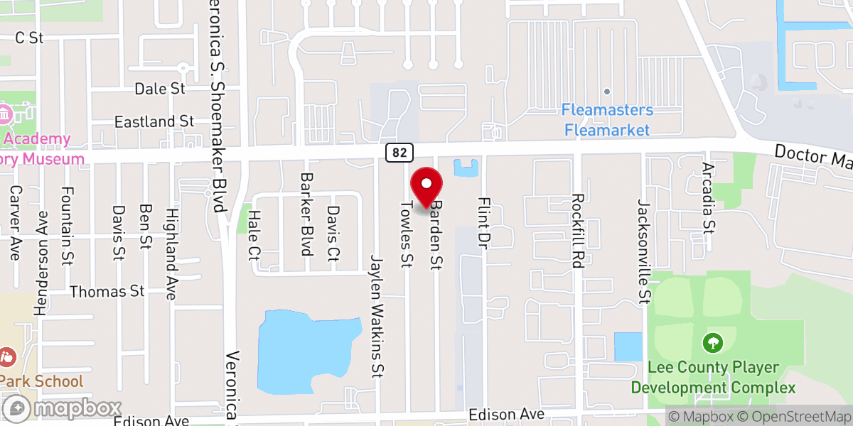 Map showing location of Apostolic Revival Center