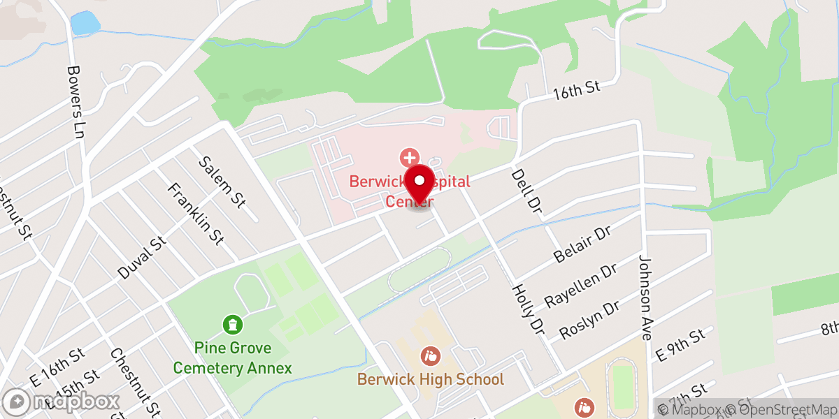 Map showing location of Christ Episcopal Church