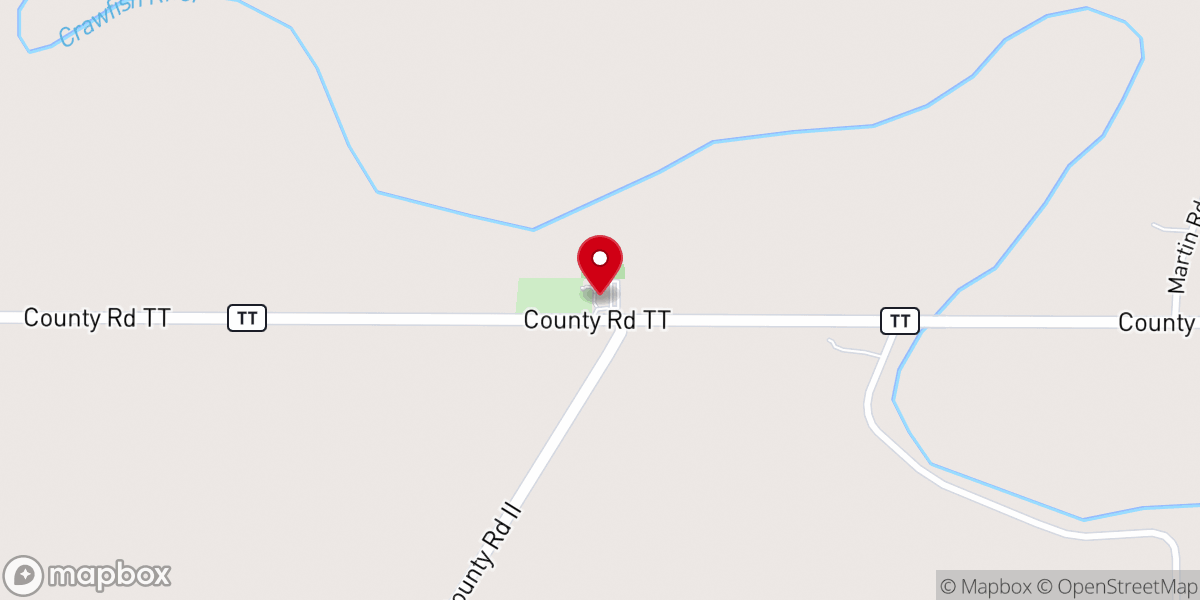 Map showing location of St. Columbkille Catholic Church