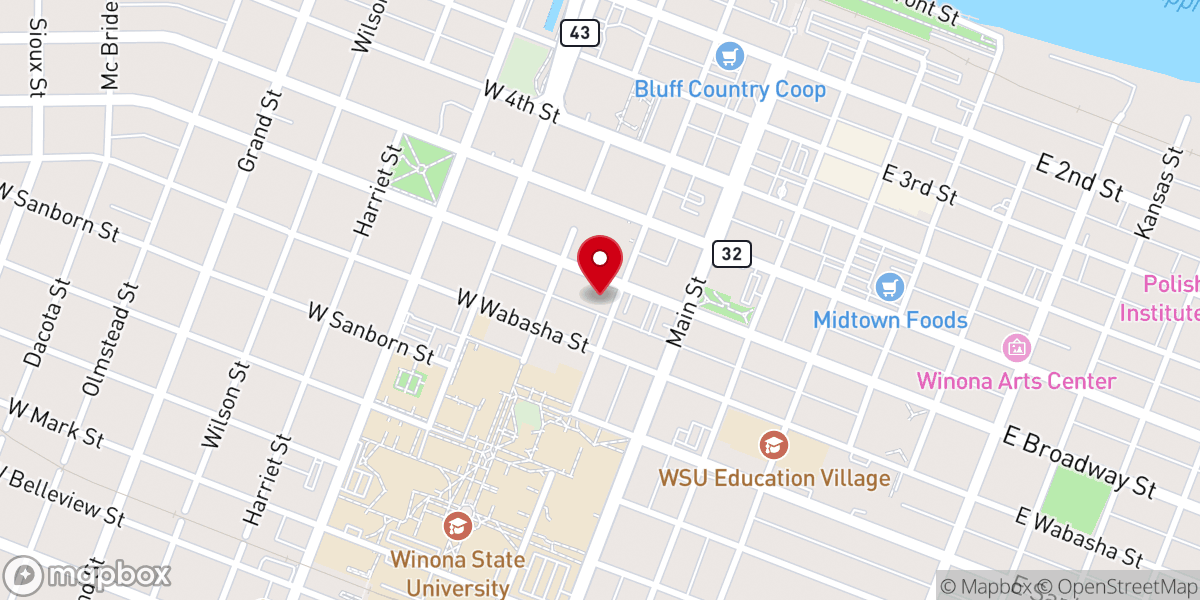 Map showing location of First Congregational Church