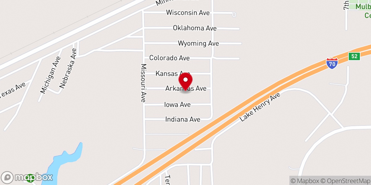 Map showing location of First Missionary Baptist Church