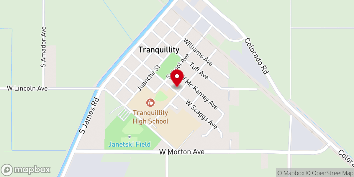 Map showing location of Tranquillity First United