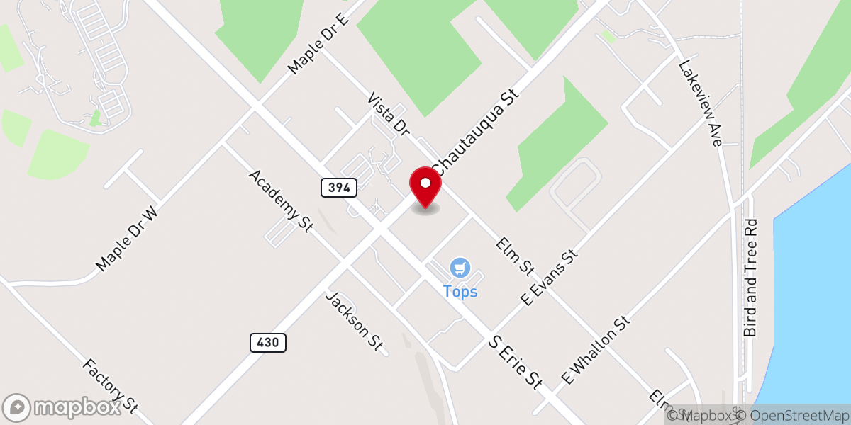 Map showing location of Chautauqua County Jail Chaplaincy Committee Inc