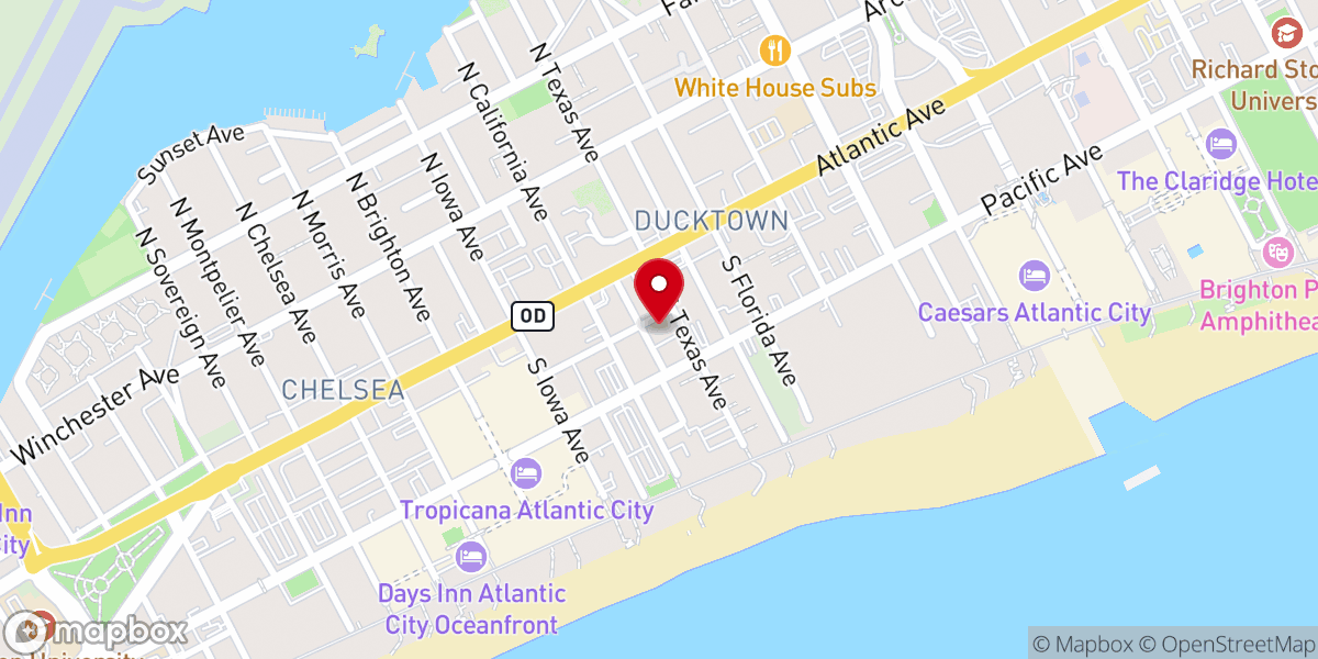 Map showing location of Salvation Army