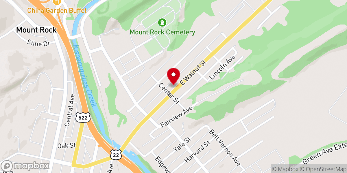 Map showing location of Centre Pointe UPC of Lewistown