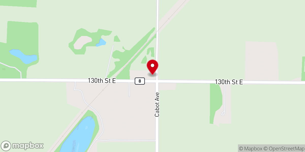 Map showing location of Little Prairie United Methodist Church