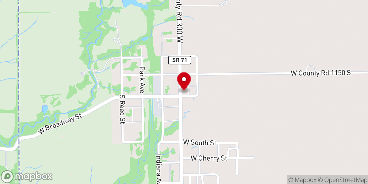 Map showing location of First Baptist Church