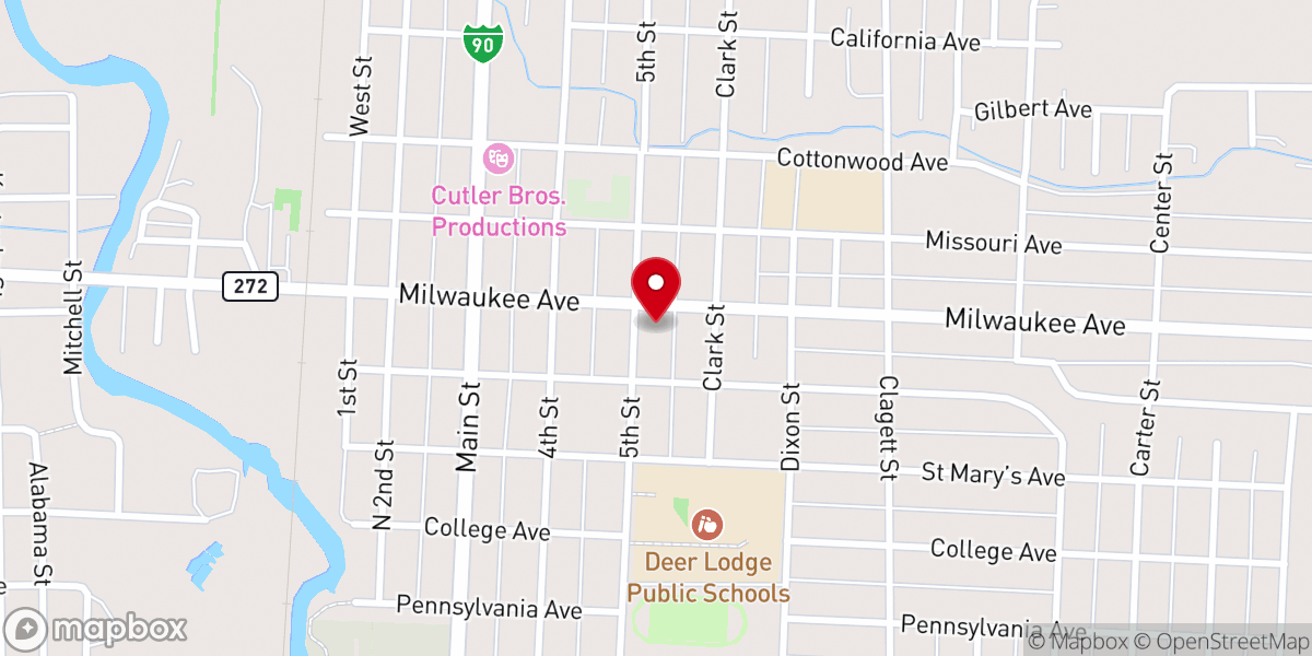 Map showing location of First Presbyterian Church