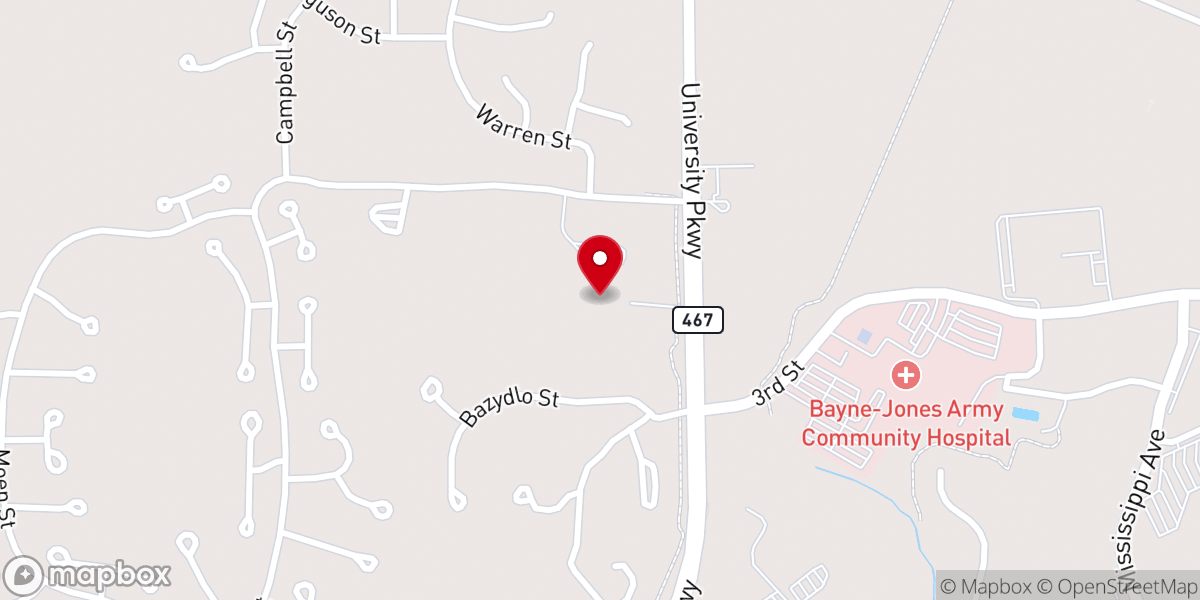 Map showing location of North Johnson Elementary School