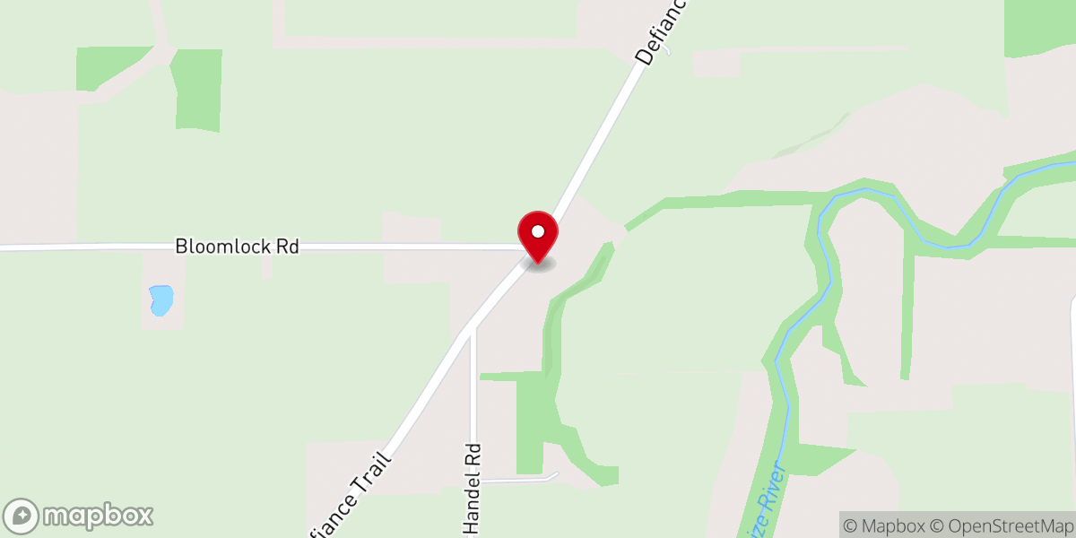 Map showing location of Marion Baptist Church