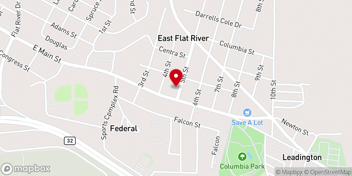 Map showing location of Bethesda Landmark Missionary Baptist Church