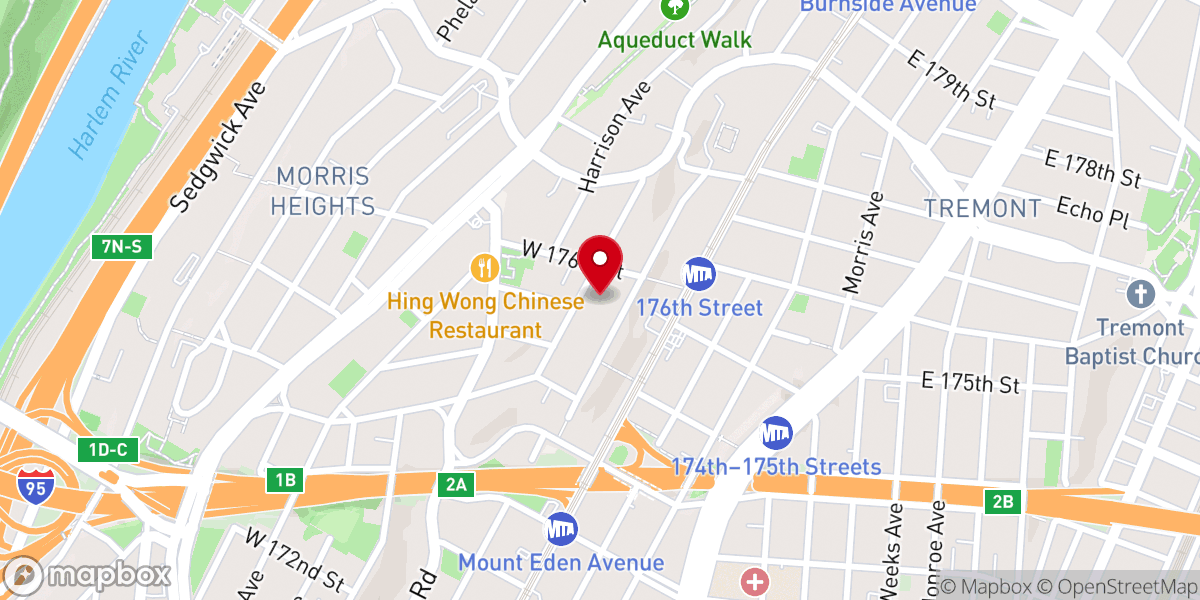 Map showing location of Community Full Gospel Church
