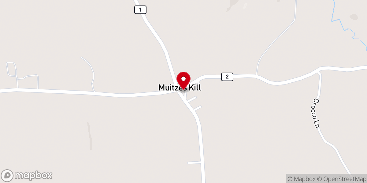 Map showing location of Reformed Dutch Church of Schodack at Muitzeskill
