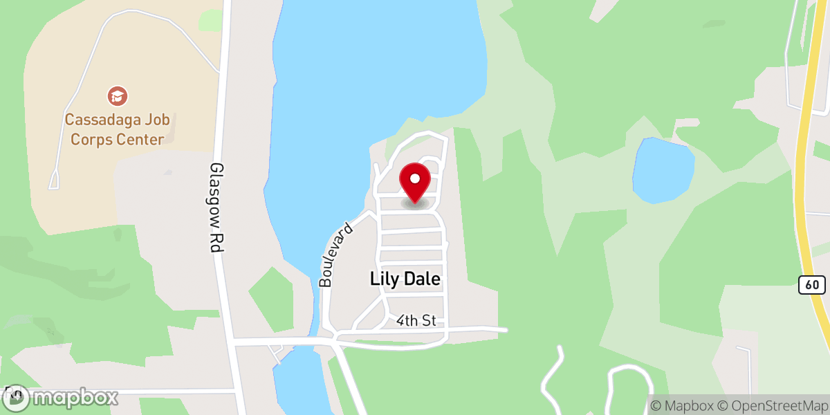 Map showing location of City of Light Spiritualist Church