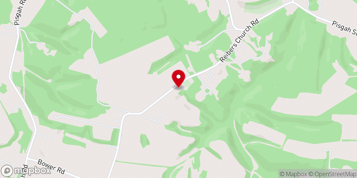 Map showing location of Pisgah Church