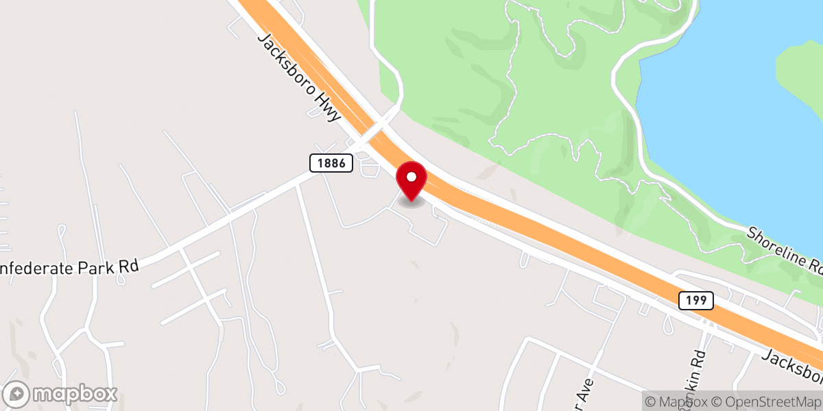 Map showing location of First Baptist Church Lakeside