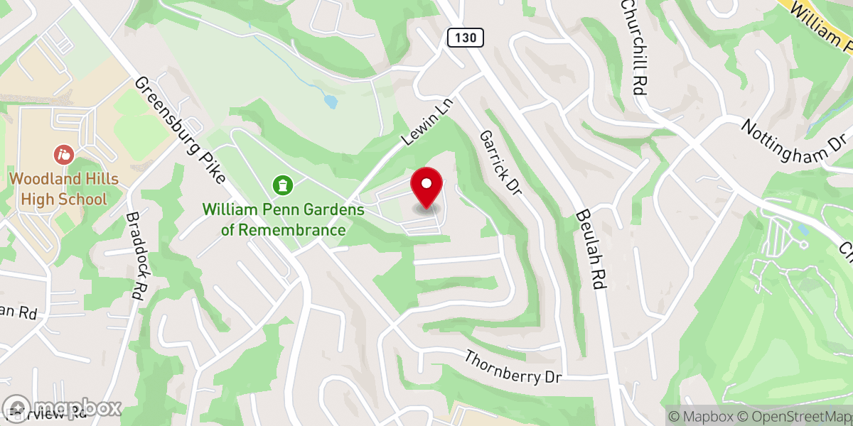 Map showing location of St. John Fisher Parish