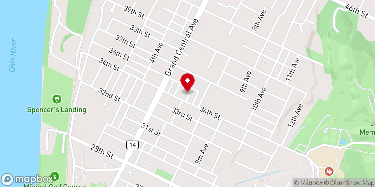 Map showing location of Thirtysixth Streeth Church of Christ