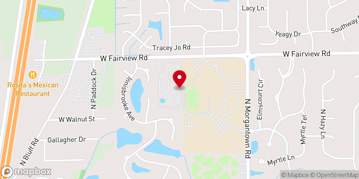 Map showing location of Chapel Creek Church