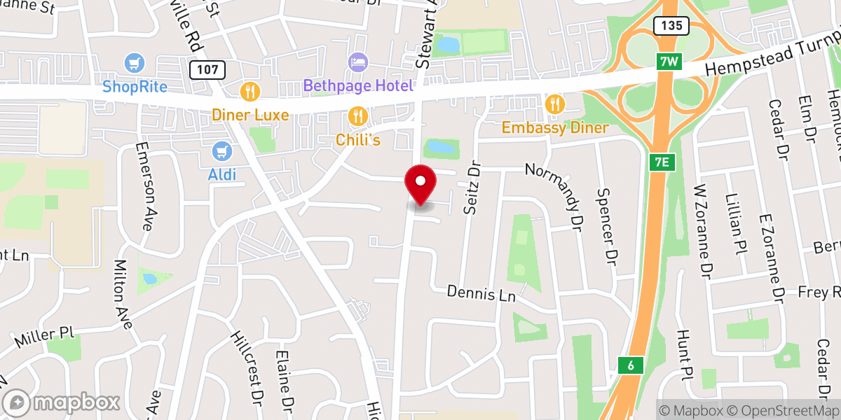 Map showing location of Plainedge Church