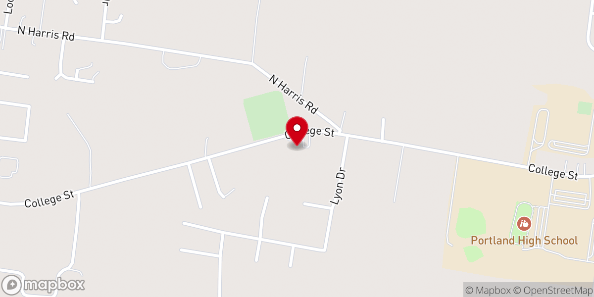 Map showing location of Harvest Point United Pentecostal Church