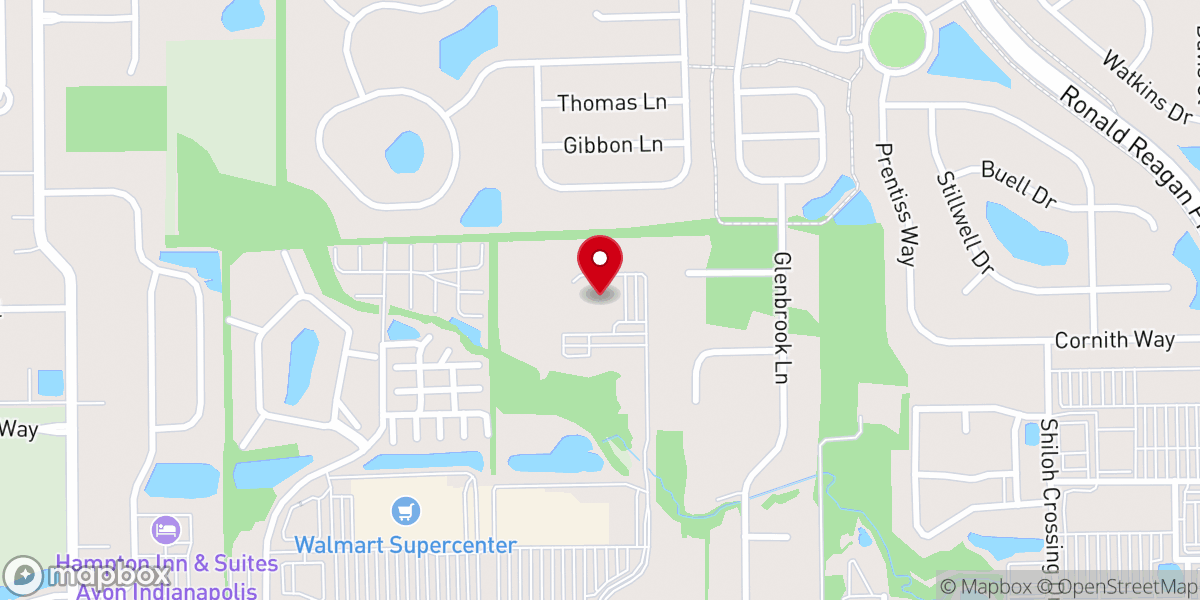 Map showing location of Radiant Bible Church