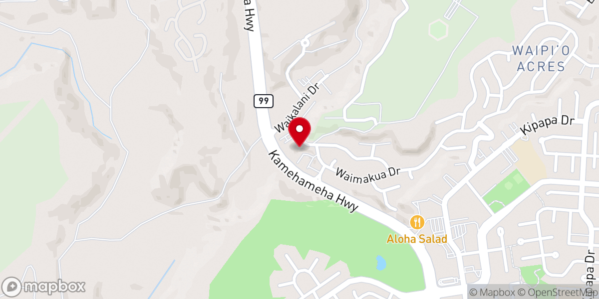 Map showing location of Waipio Grace Brethren Church