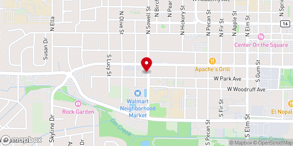 Map showing location of Christian Methodist Episcopal Church