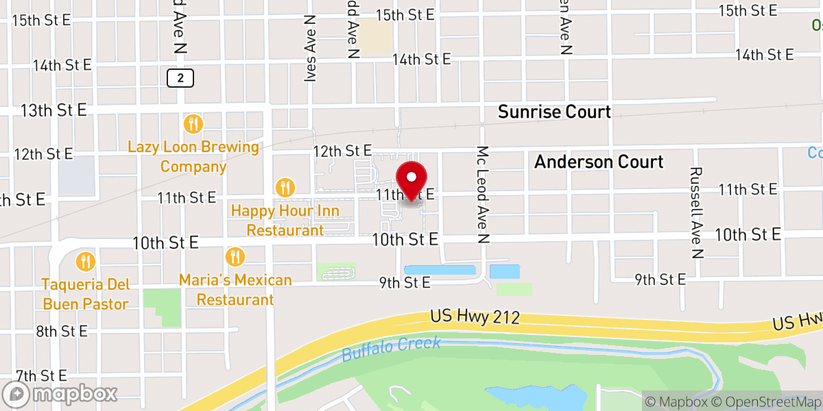 Map showing location of Church of Saint Pius X