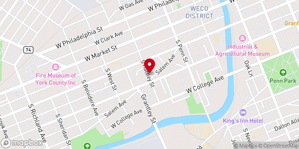 Map showing location of The Well Worship Center