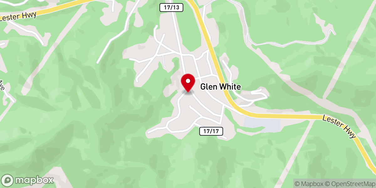 Map showing location of Glen White Church of God