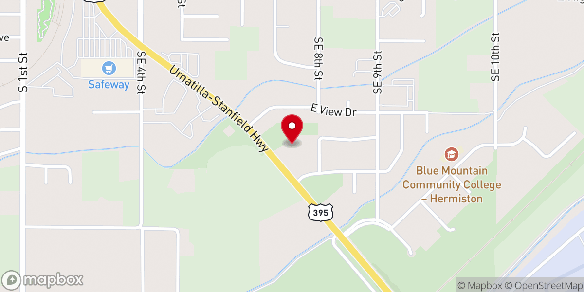 Map showing location of Oasis Vineyard Church