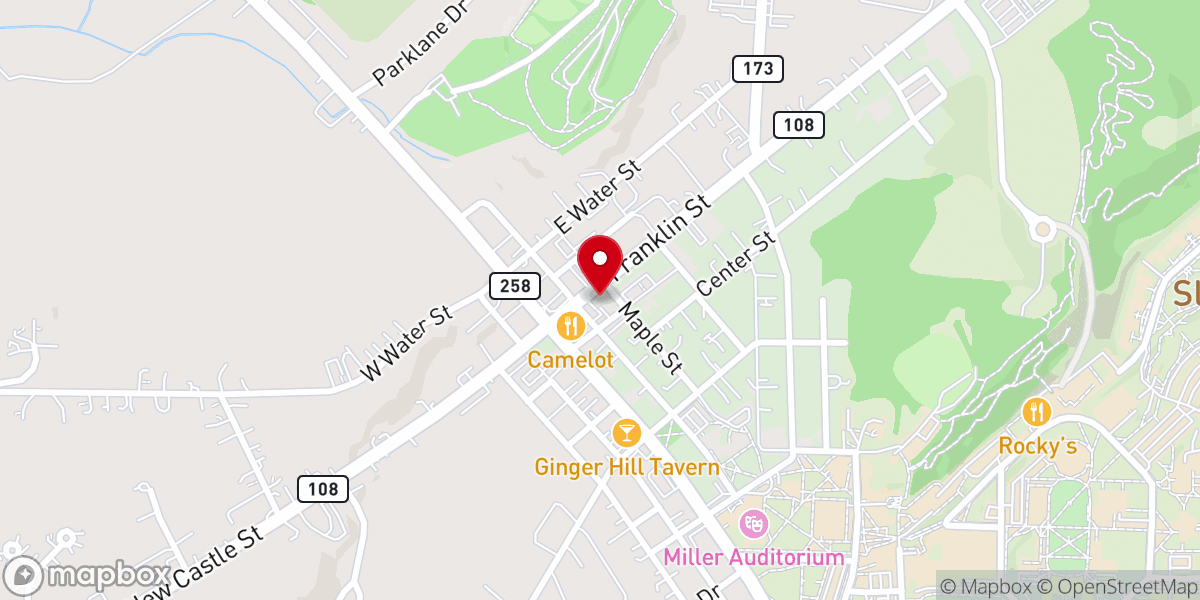 Map showing location of Slippery Rock United Methodist Church