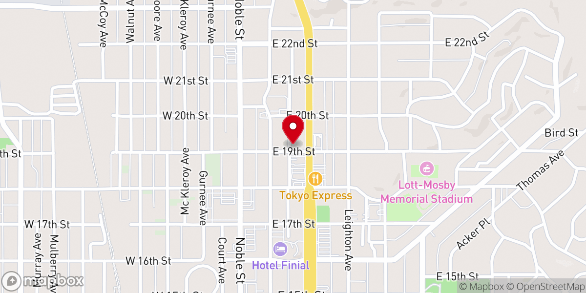 Map showing location of First Pentecostal Church of Anniston