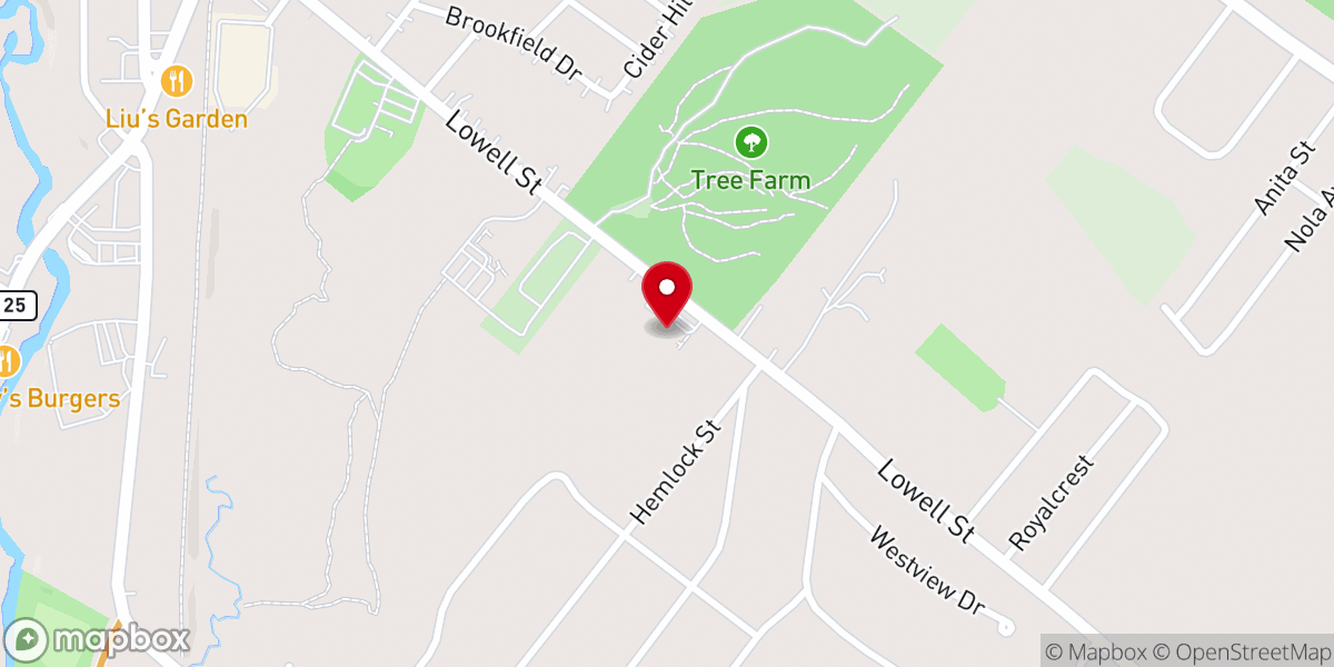 Map showing location of Crosspoint Church