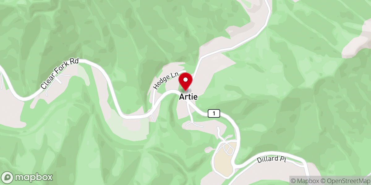 Map showing location of White Oak Creek Church Historical church