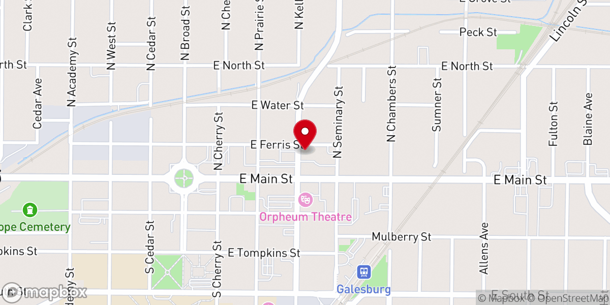 Map showing location of Trinity Lutheran Church