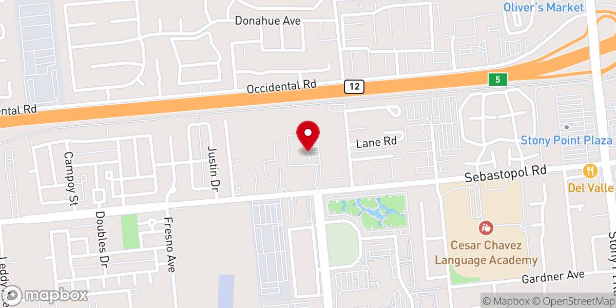 Map showing location of Bayside Church - Santa Rosa Campus