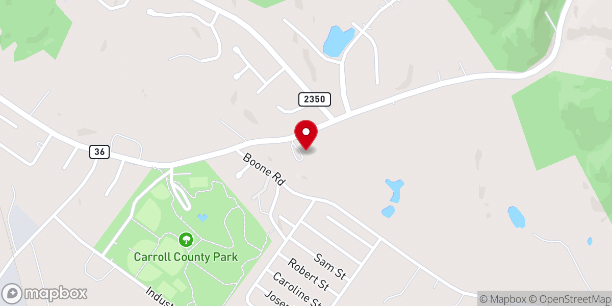 Map showing location of Open Door Baptist Church