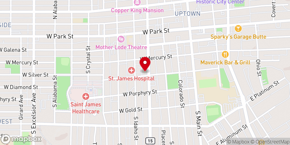 Map showing location of Saint Mark Lutheran Church