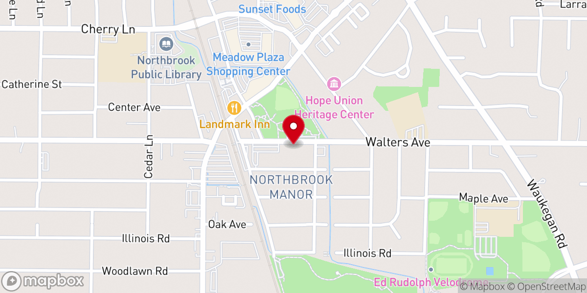 Map showing location of St. Norbert Catholic School