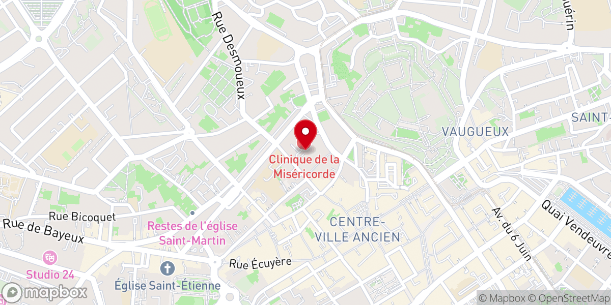 Map showing location of Chapelle de la Miséricorde