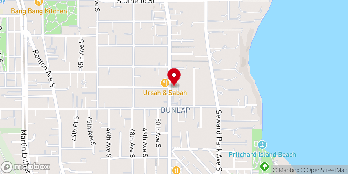 Map showing location of Emerald City Bible Fellowship