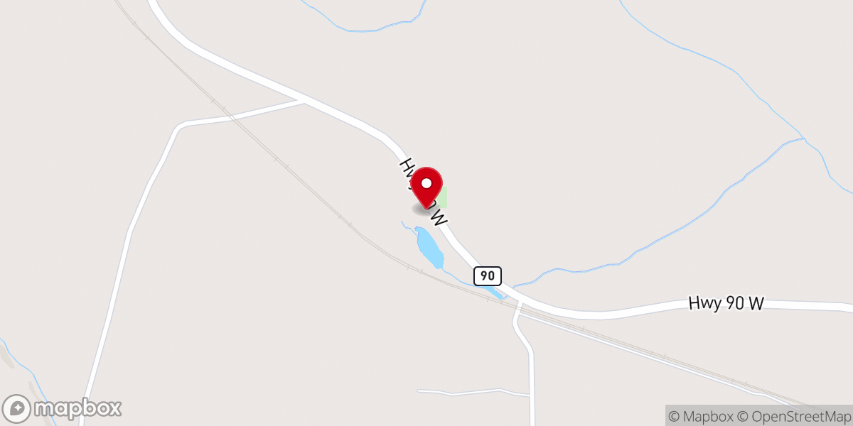 Map showing location of Trinity Freewill Baptist Church