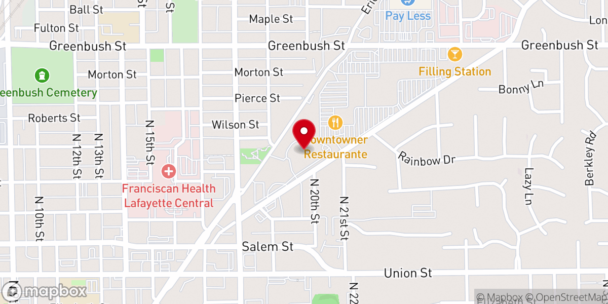 Map showing location of Faith Church North